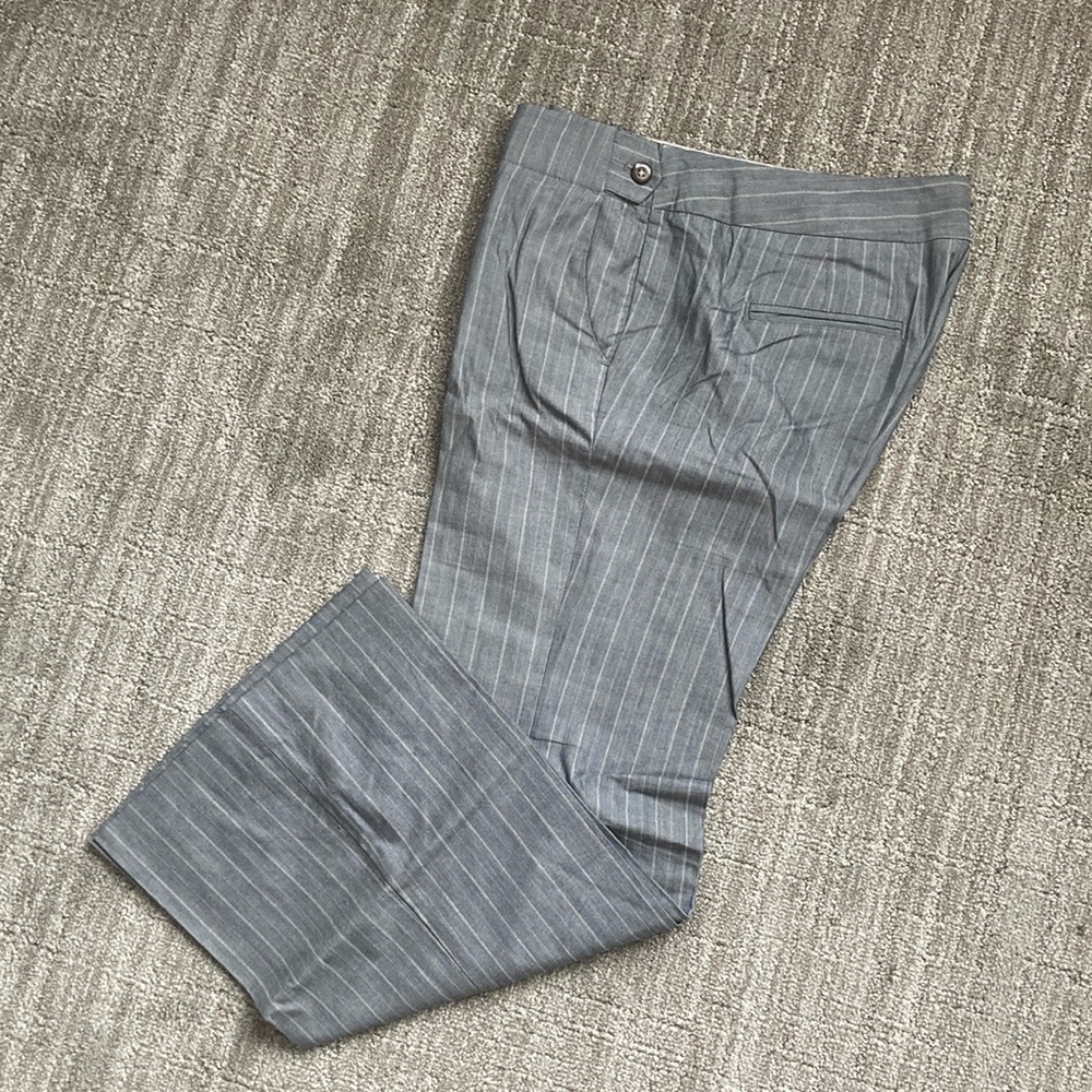 GAP Hip Slung Fit Flared Leg Pinstriped Dress Pants